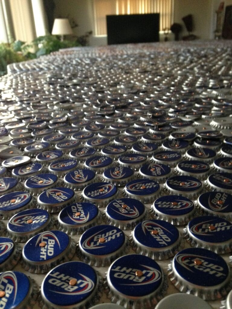 Old Glory Bottle Cap Flag