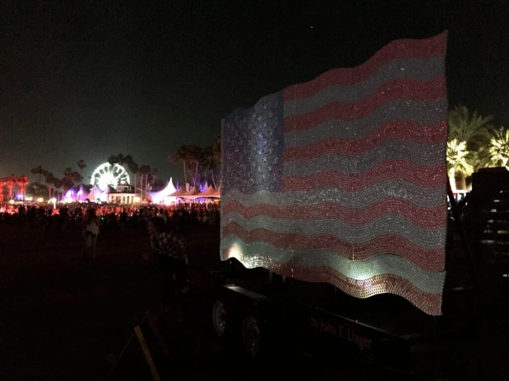 Old Glory at night