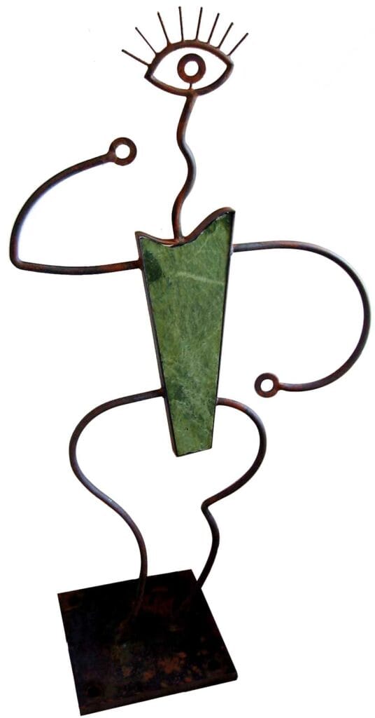 Lookout, 2003, Granite and Steel sculpture