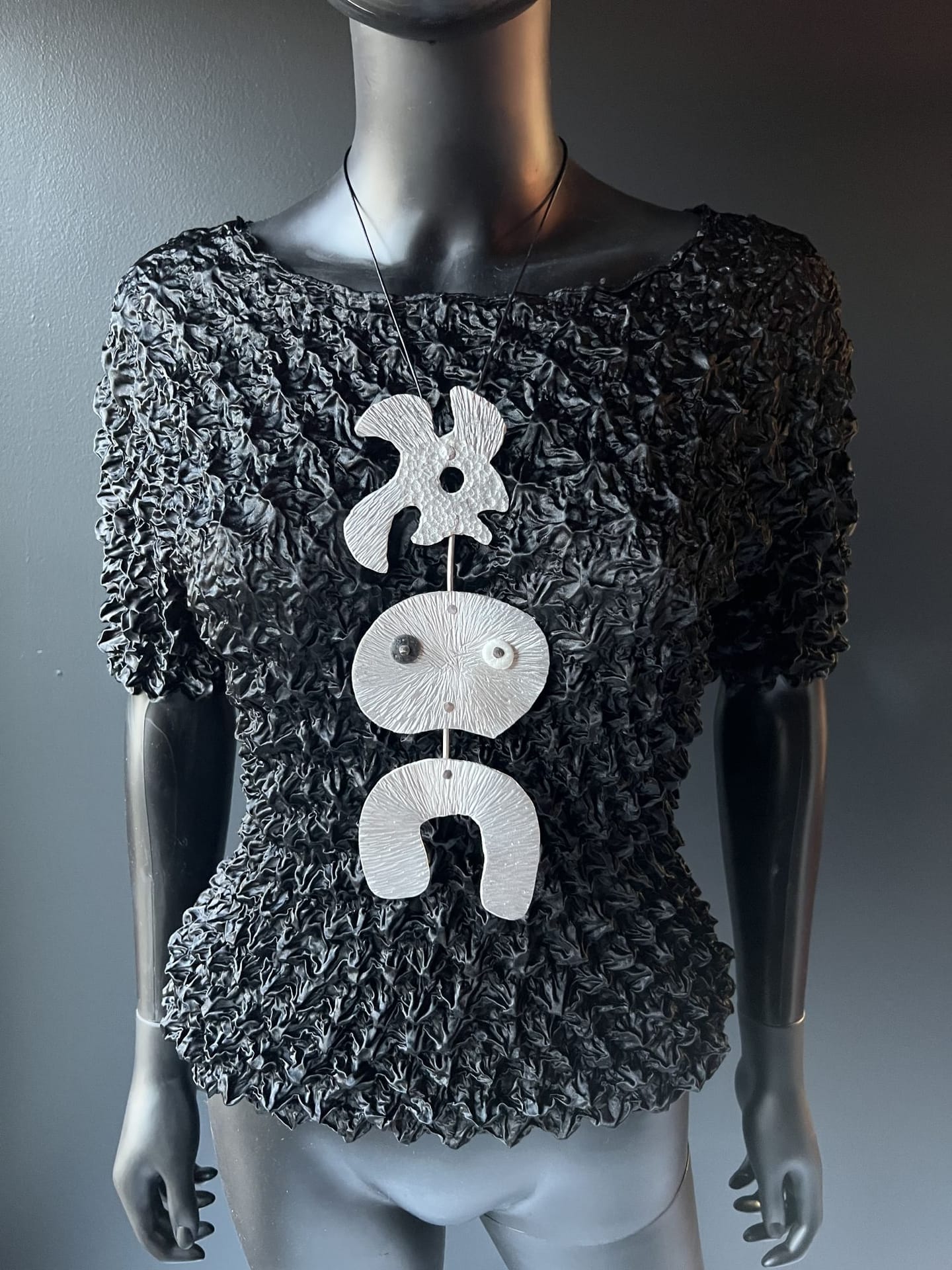 In Black and White— Cold Forged Aluminum Pendant